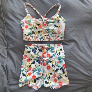 Fabletics Floral Two-Piece Workout Set